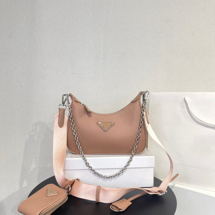 P Family 3-in-1 Nylon Chain Shoulder Bag