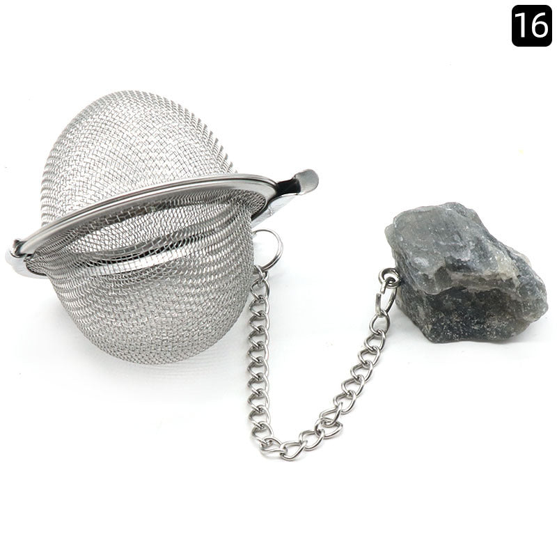 Natural Raw Gemstone Tea Filter Ball Kitchen Gadget