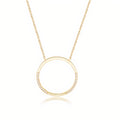 Pavé Circle Pendant Necklace