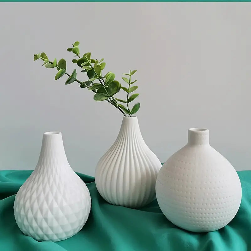 Modern White Ceramic Flower Vase