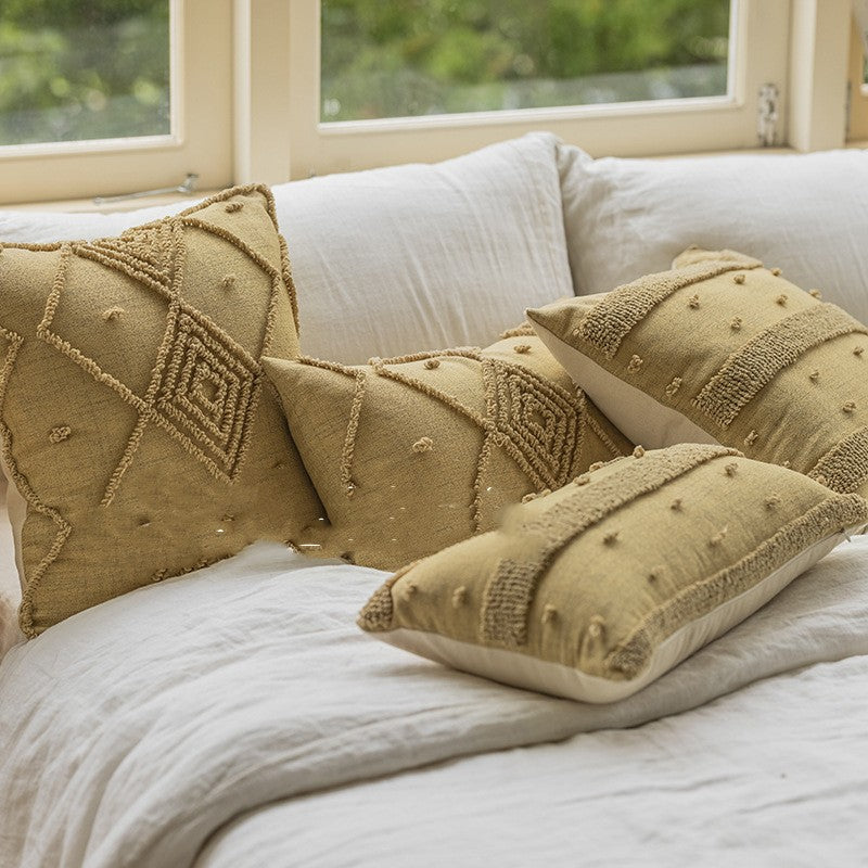 Geometric Loop Velvet Cushion for Room Decor
