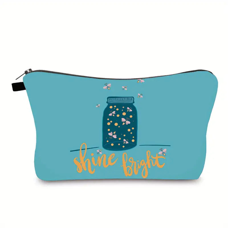 Firefly Print Waterproof Makeup Bag for Women