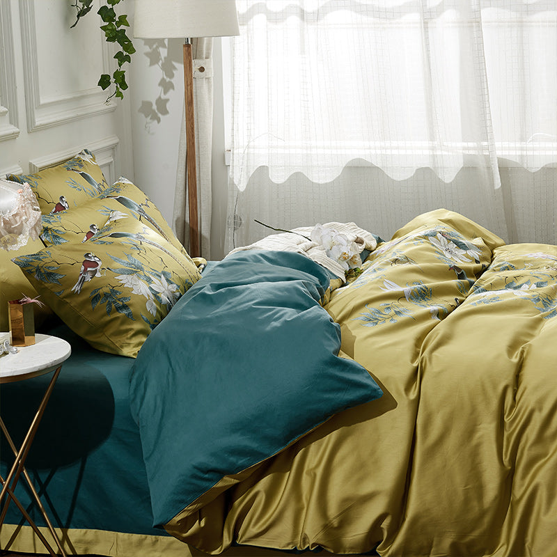 Striped Satin Cotton Bedding Set