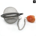Natural Raw Gemstone Tea Filter Ball Kitchen Gadget