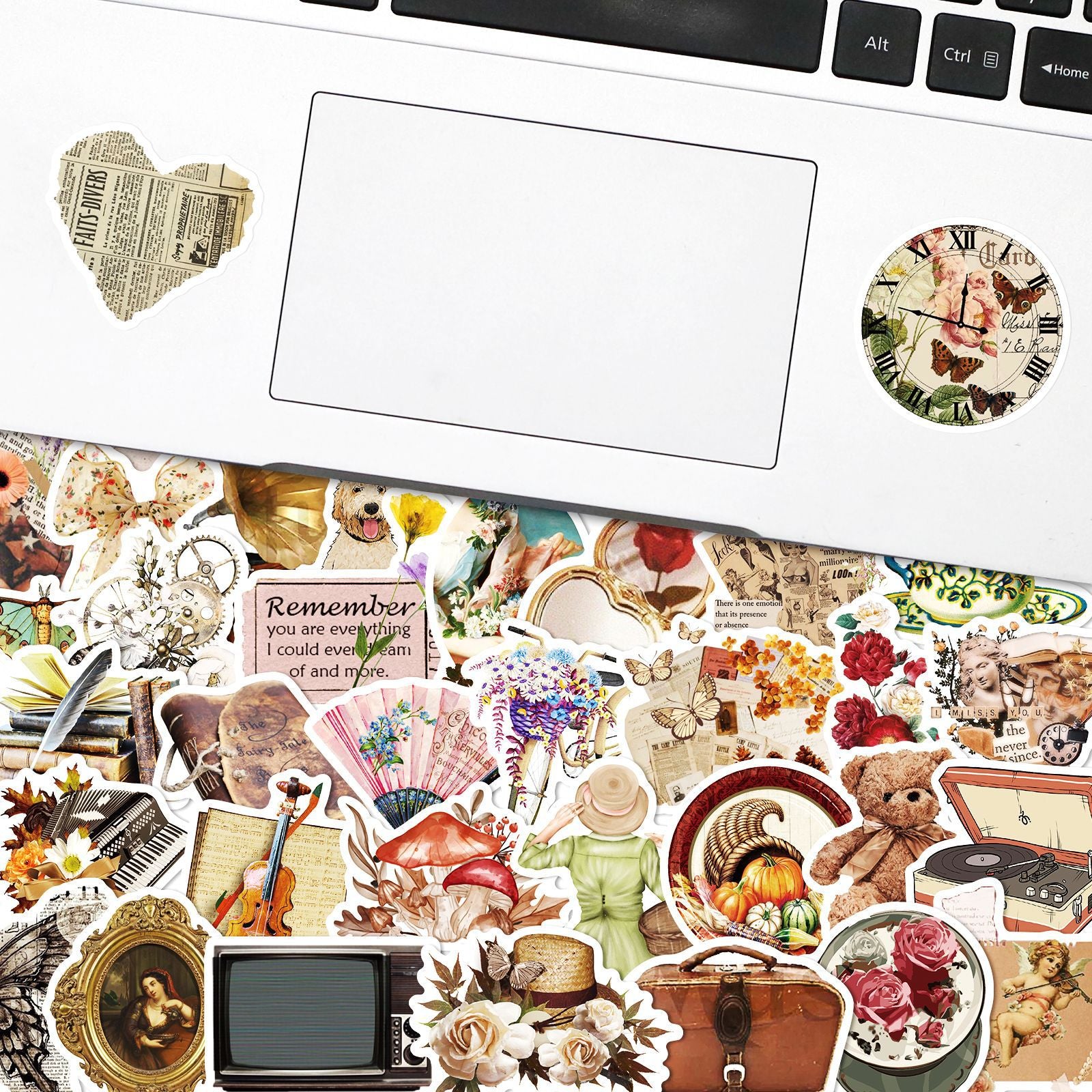 50 PCS Cute Retro Hand Account Stickers for Girls