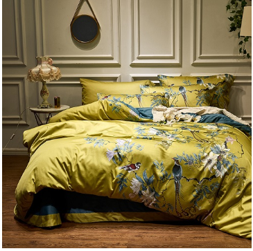 Striped Satin Cotton Bedding Set