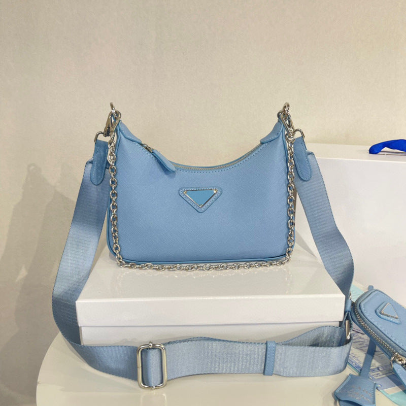 P Family 3-in-1 Nylon Chain Shoulder Bag
