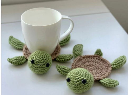 2024 Handmade Cute Turtle and Sheep Coasters