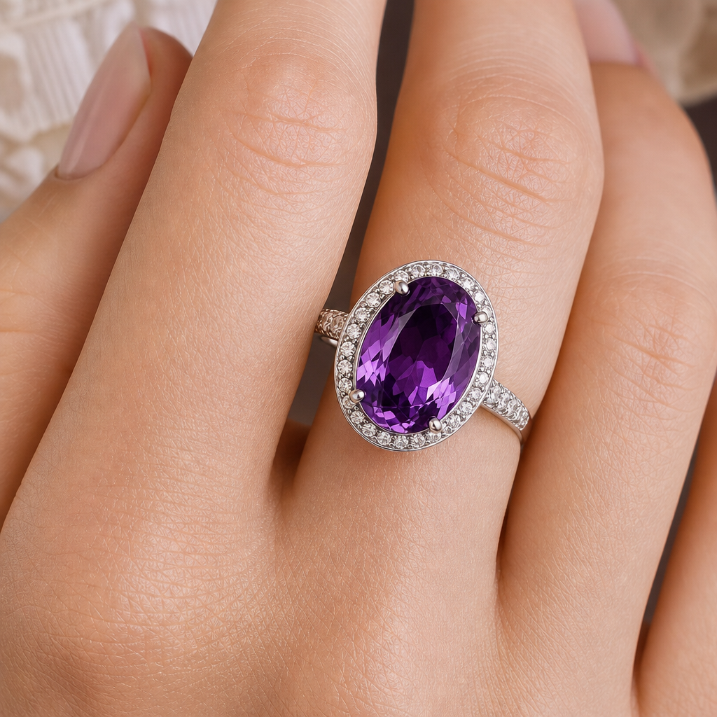 Amethyst Fashion Ring for Women