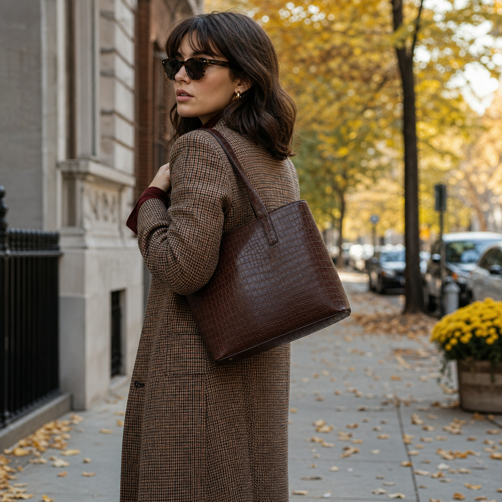 2020 New Women's Vintage Crocodile Leather Tote Bag