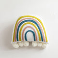 Embroidered Rainbow Pillow for Children's Room Decor