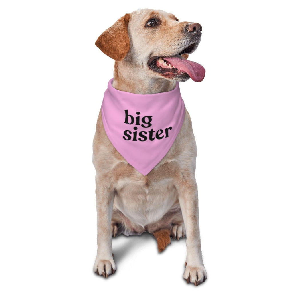 vercosee Big Sister Dog BandanaBaby Announcement Dog BandanaGender RevealPet Scarf Pet Accessories for Photo Props Accessories (Pink)