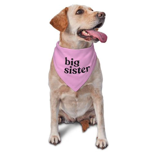 Big Sister Dog Bandana - Baby Announcement Pet Scarf