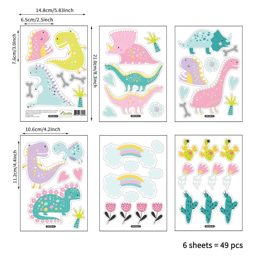 Dinosaur Wall Stickers for Kids' Room Decor