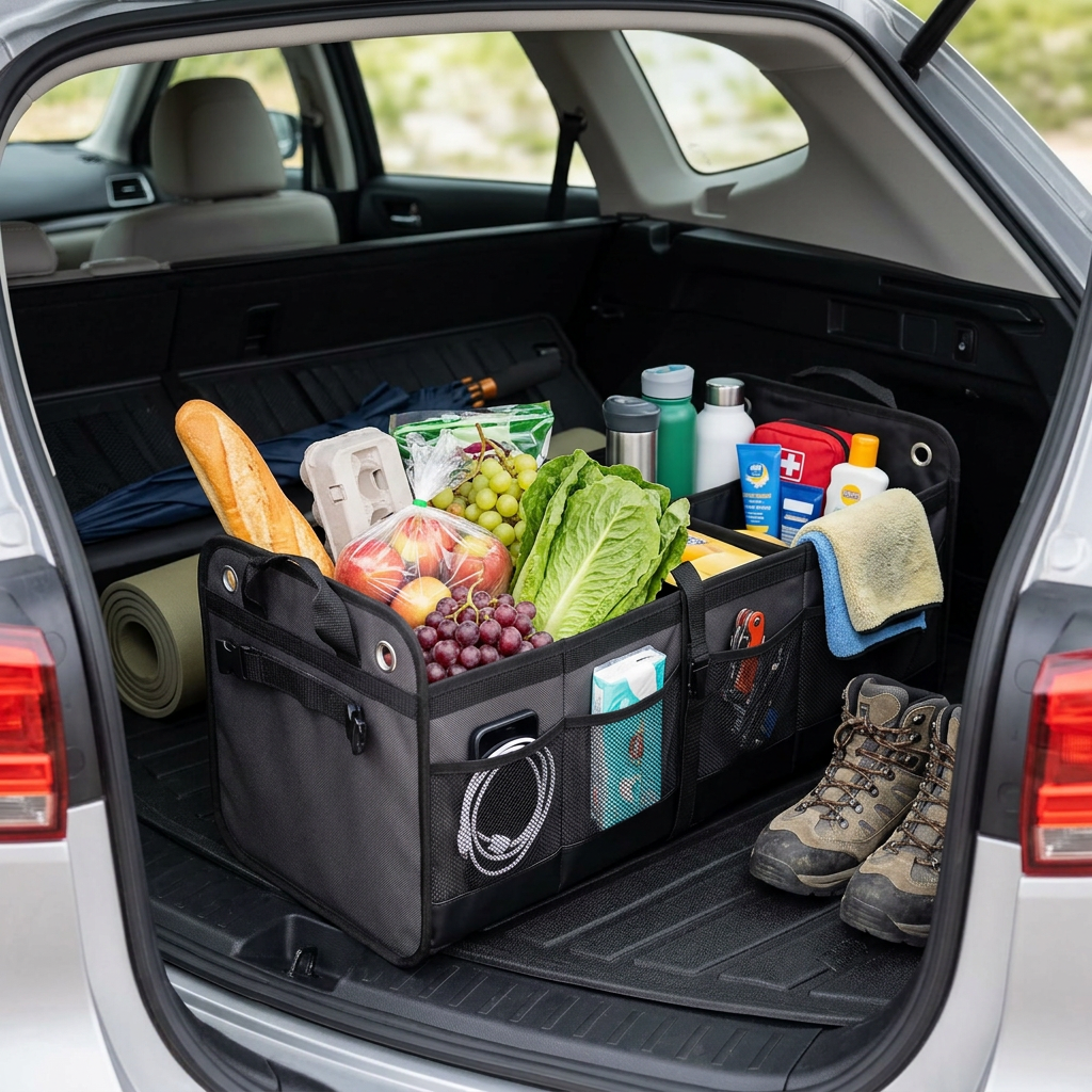 Collapsible Car Trunk Organizer (3-Compartment)