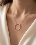 Pavé Circle Pendant Necklace