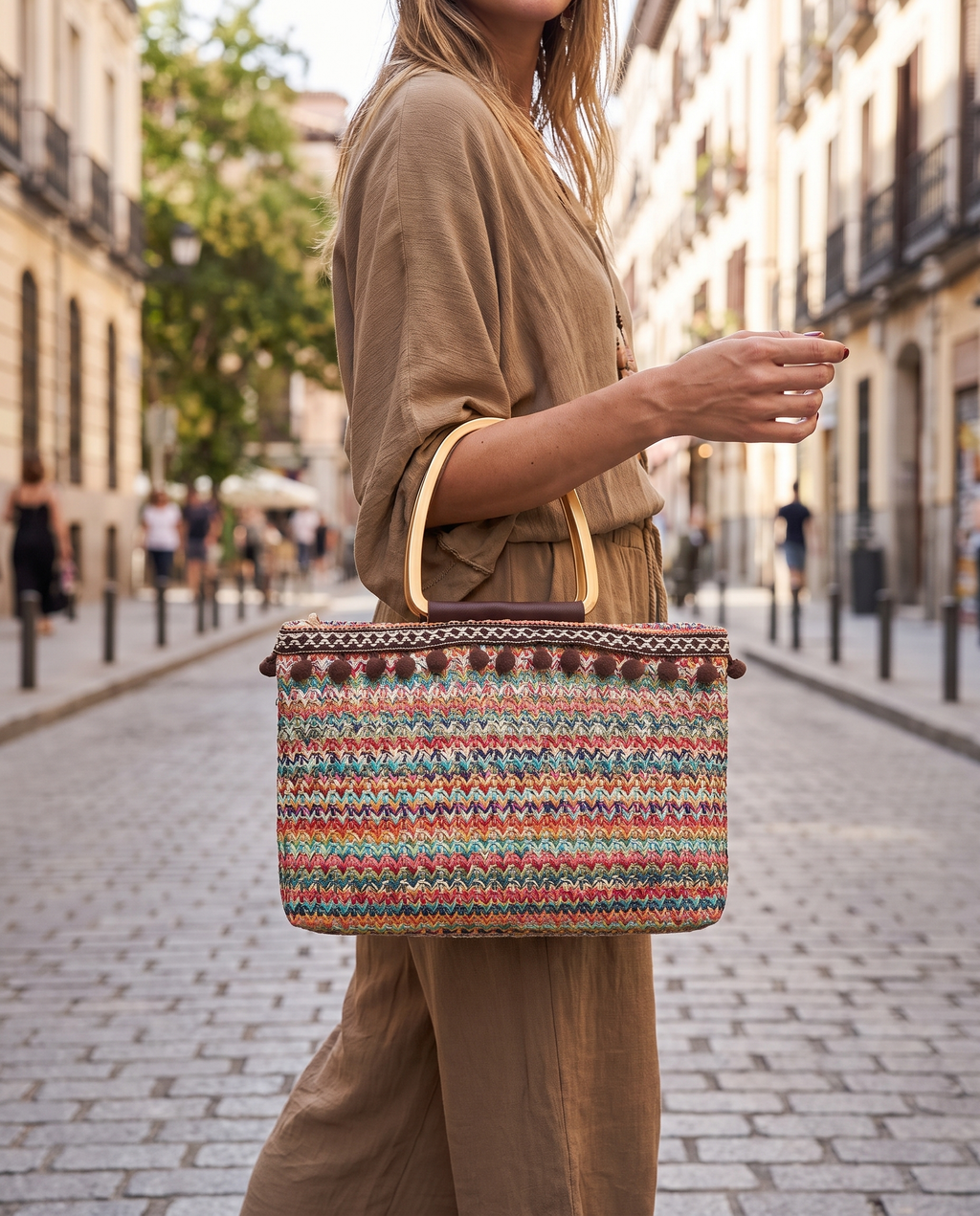 Casual Fabric Shopping Handbag