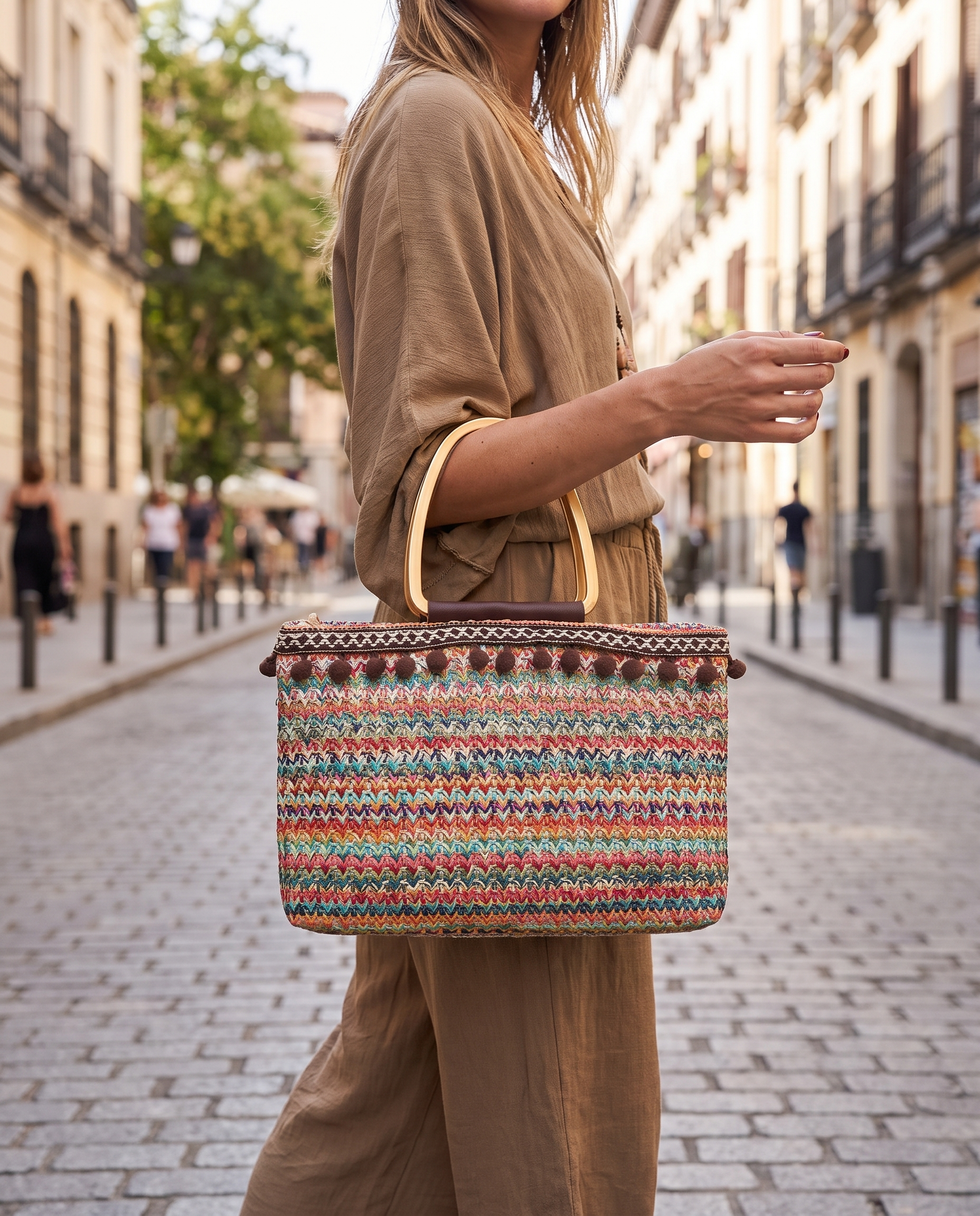 Casual Fabric Shopping Handbag