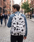 Cow Print Canvas Backpack