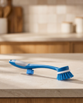 Pot Scrub Brush with Long Handle and Dual Brush Heads