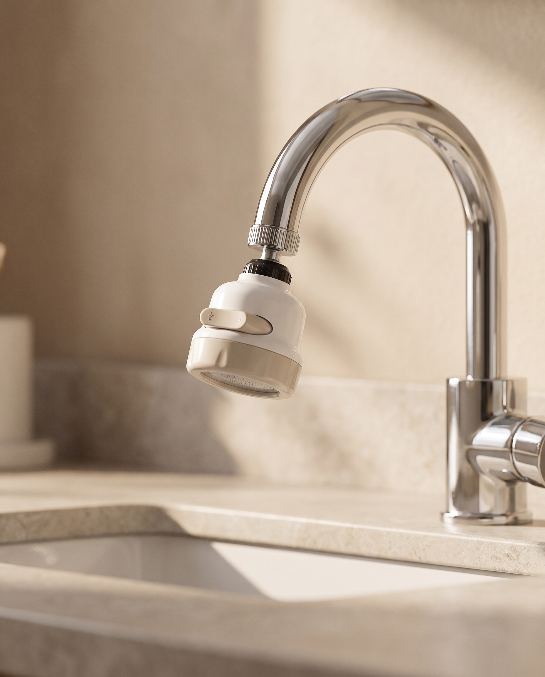 Water-Saving Faucet Showerhead with Filter Nozzle