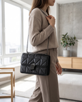 Solid Color Small Rhombus Chain Shoulder Bag