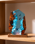 Resin Small Night Lamp 3D Diver Octopus Epoxy Handmade Crafts Decoration