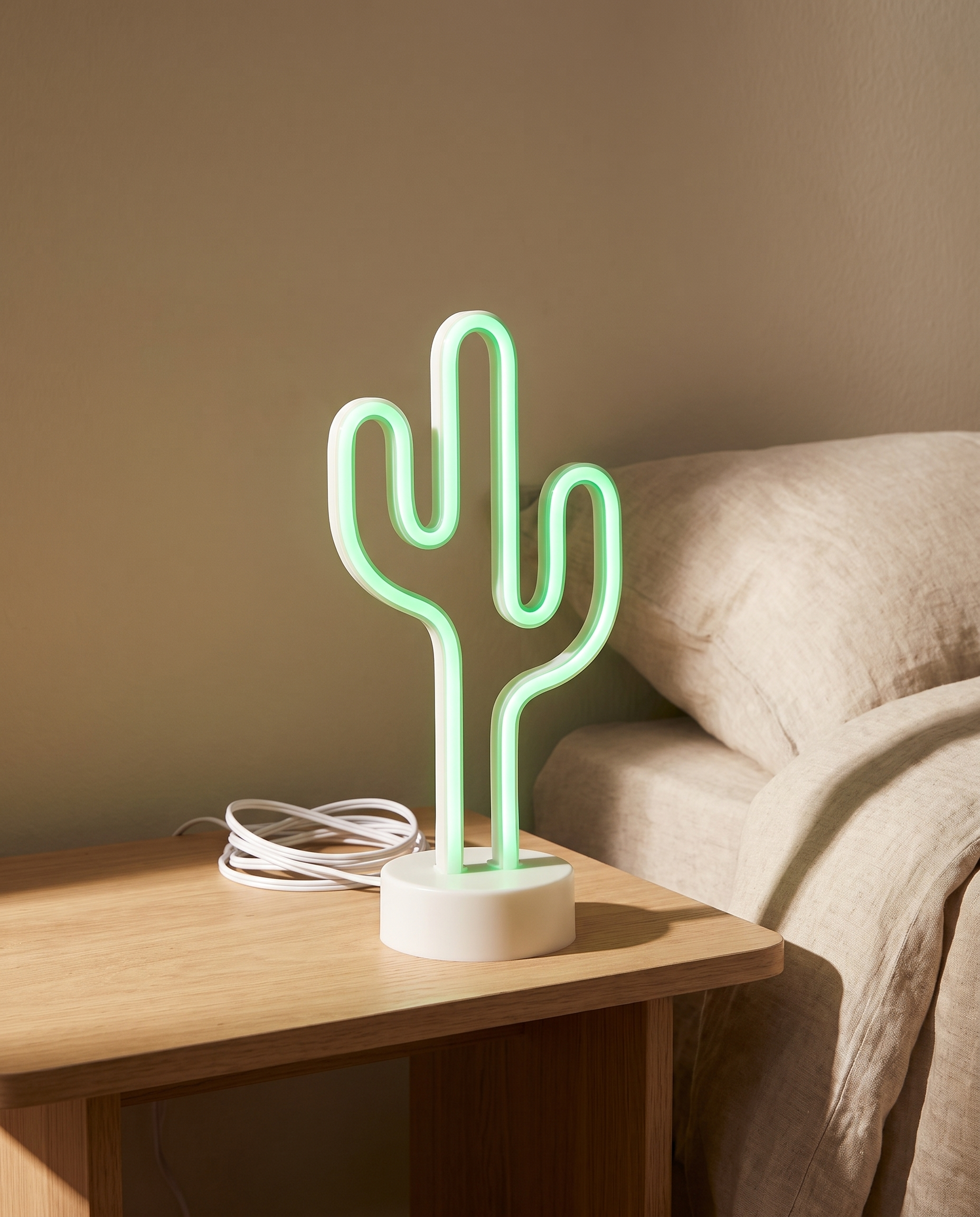 LED Pineapple And Cactus Table Lamp