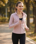 Women's Long Sleeve Zip Sports Jacket for Yoga & Running