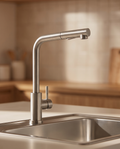 Retractable Gourmet Kitchen Faucet (Single Piece)