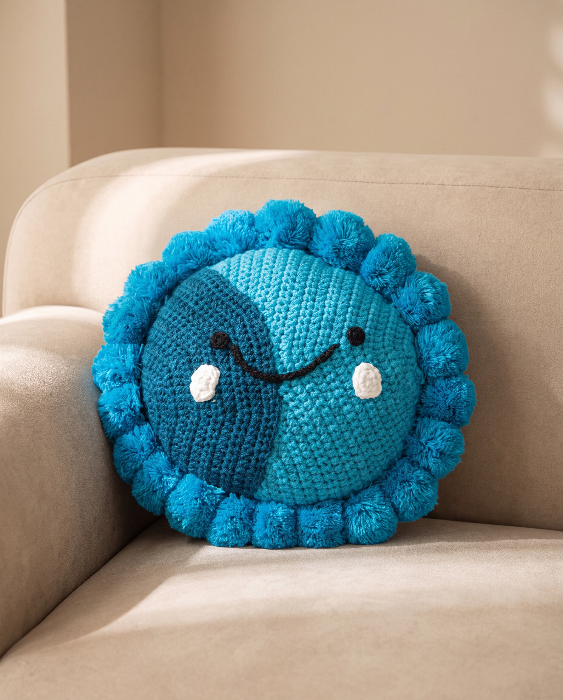Round Ball Sofa Pillow for Living Room Decor