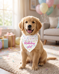 Dog Birthday Bandana Accessories for Dog Lovers Birthday Dog Birthday Gift Pet Scarf Pet Accessories Pink Bibs Square Adjustable Girl Dogs Bandana