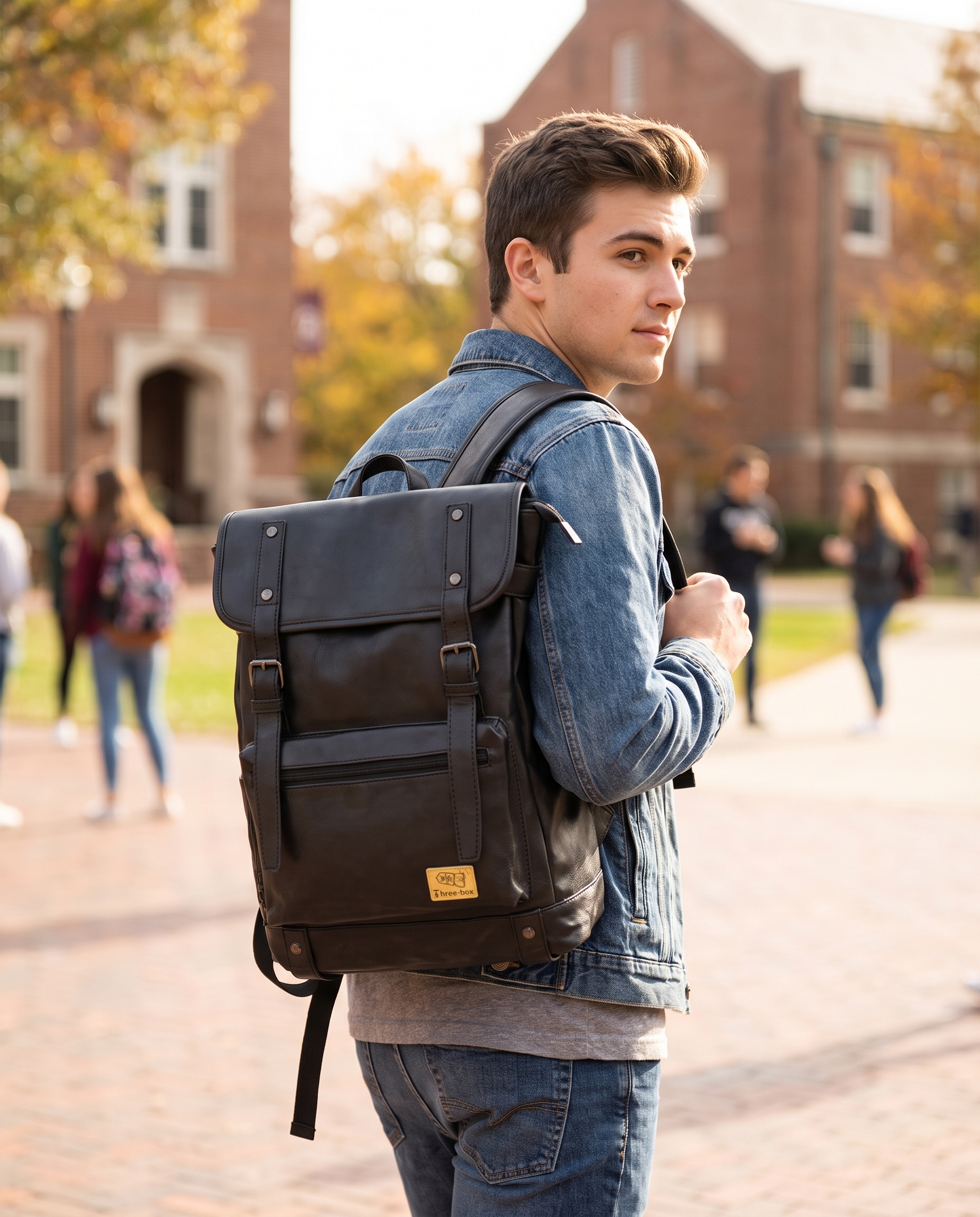 Casual College Style Portable Men's Backpack