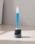 Long Handle Toilet Brush Set with Base and Soft Bristles