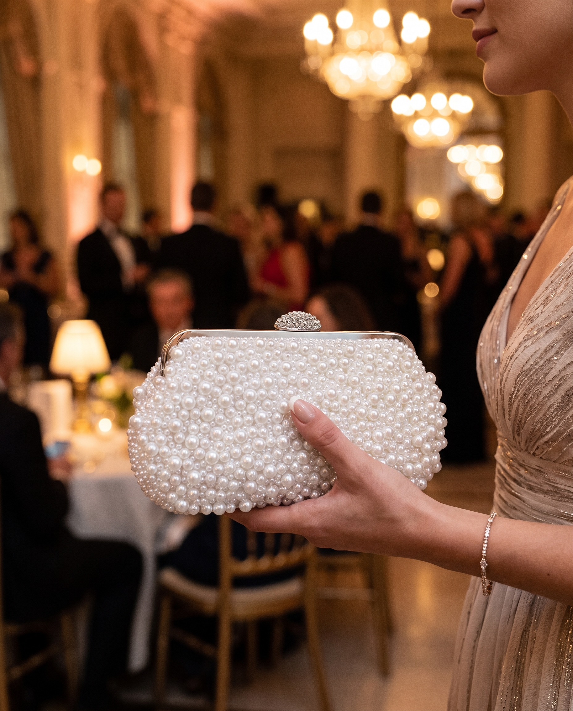Luxury Handmade Beaded Clutch for Ladies' Banquet